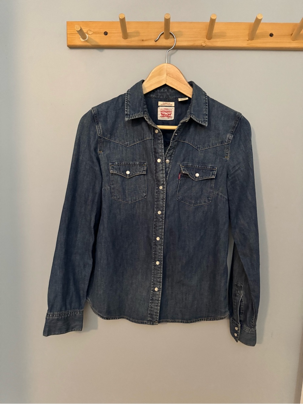 Levi's Indigo Denim Snap-Front Western Shirt